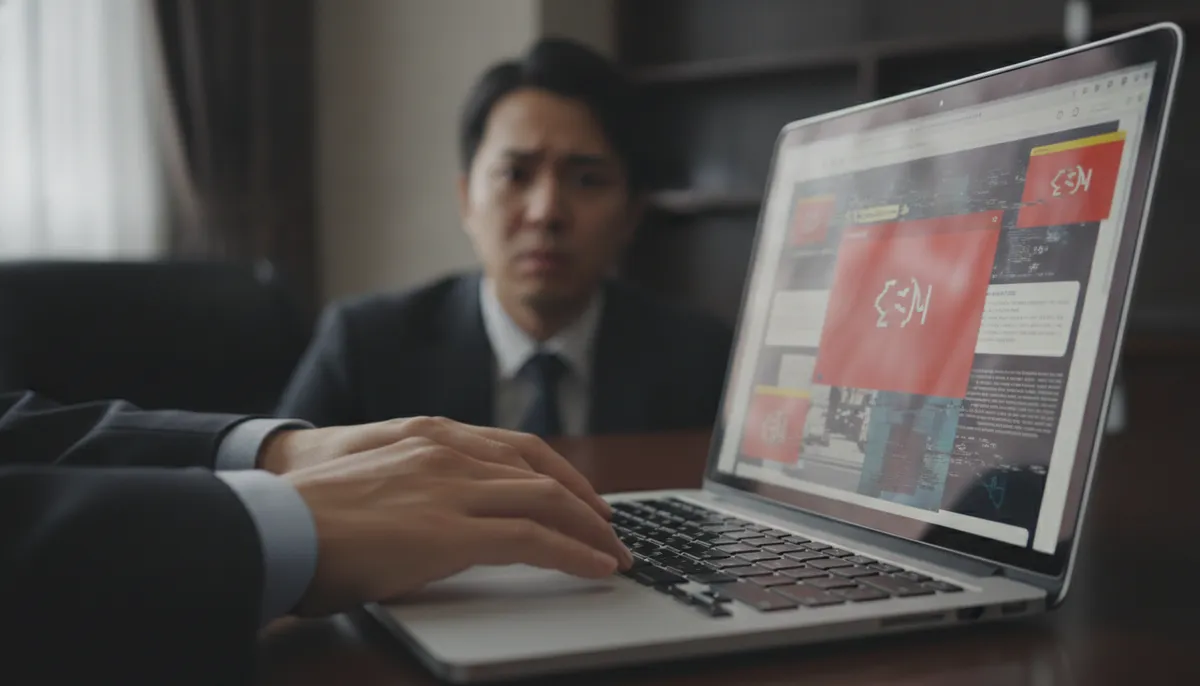 マルウェア感染や改ざんされたWebサイトの警告画面
